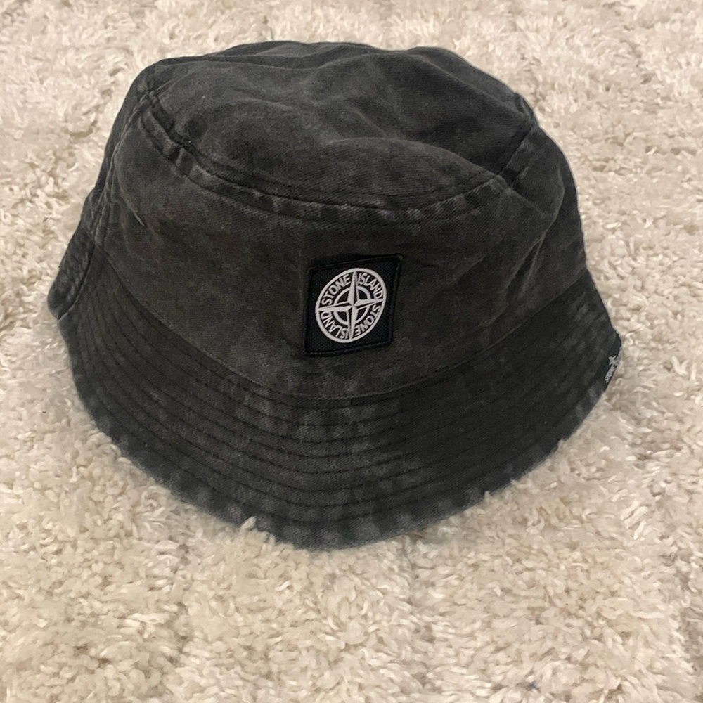 Stone Island Black Bucket Hat